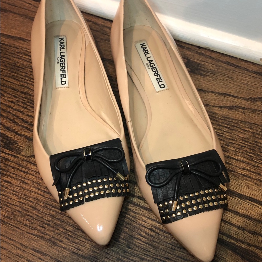 Karl Lagerfeld point toe flat - Picture 2 of 4